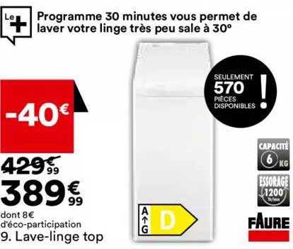 lave-linge top faure