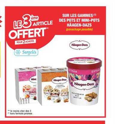 les gammes des pots et mini-pots häagen-dazs