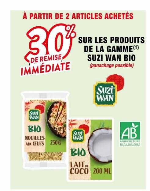 les produits de la gamme suzi wan bio