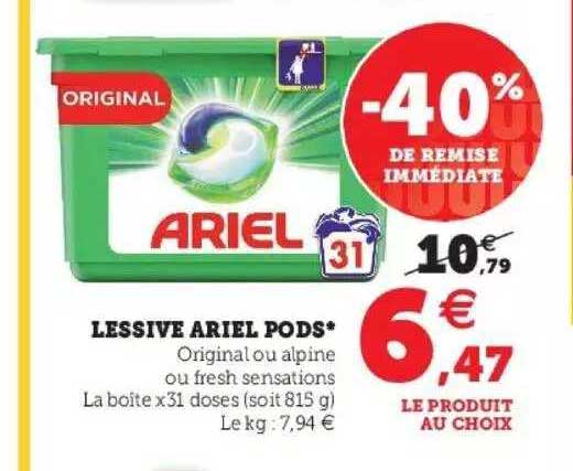 Lessive Ariel Pods