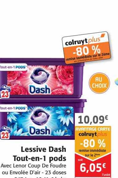 lessive dash tout-en-1 pods