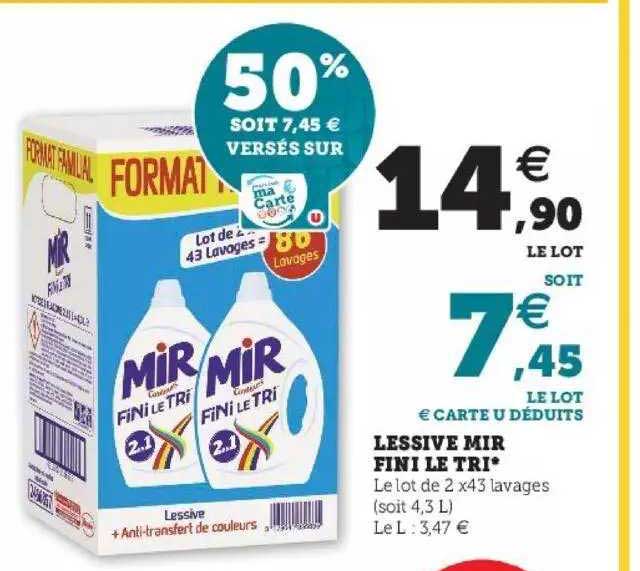 Lessive Mir Fini Le Tri
