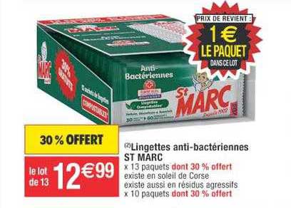 lingettes anti-bactériennes st marc
