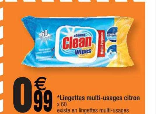 lingettes multi-usages citron