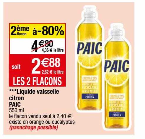 Liquide Vaisselle Citron Paic
