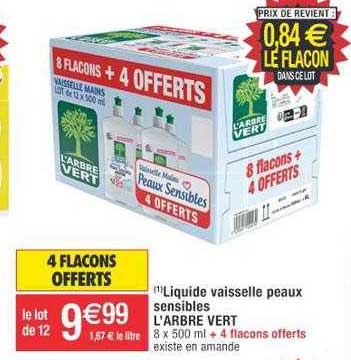 liquide vaisselle peaux sensibles l'arbre vert