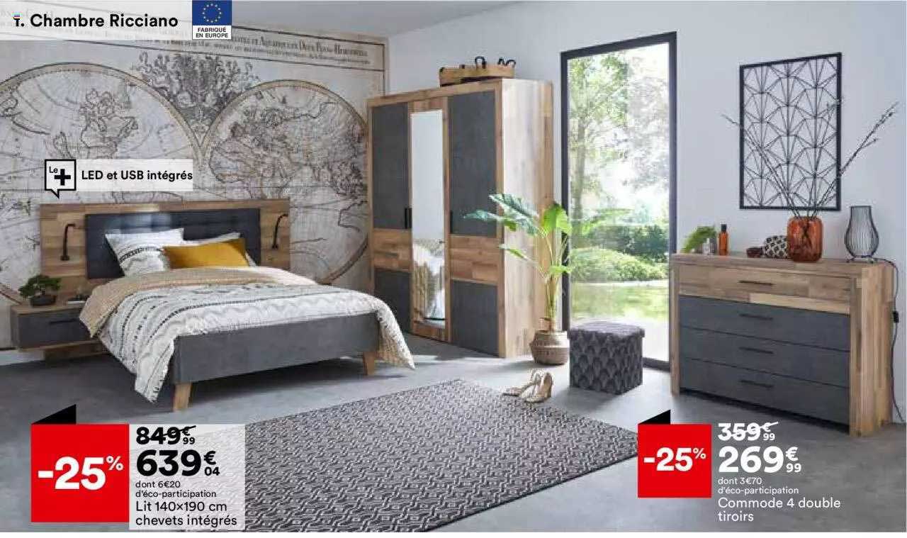 lit chevets intégrés