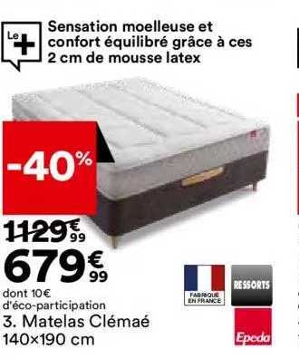 matelas clémaé 140x190cm