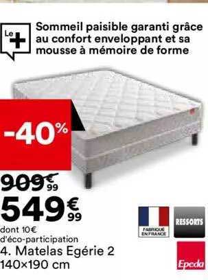 matelas egérie 2 140x190 cm