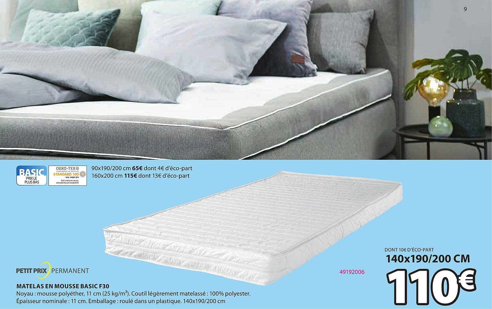 Matelas En Mousse Basic F30