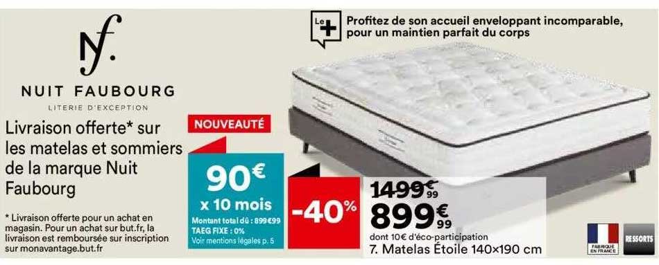 matelas étoile 140x190 cm