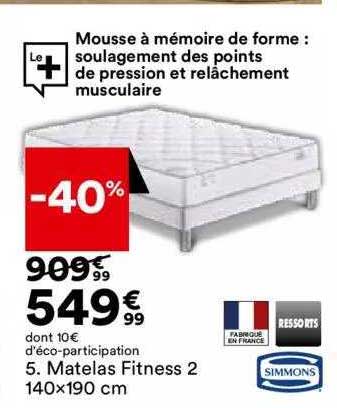 Matelas Fitness 2 140x190cm