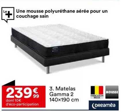 matelas gamma 2 140x190 cm