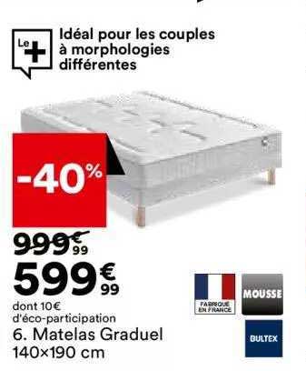 matelas graduel 140x190cm