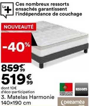Matelas Harmonie 140 X 190cm