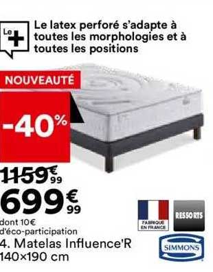 matelas influence' r 140x190cm