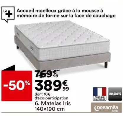 matelas iris 140x190cm