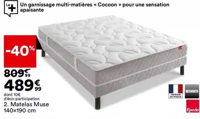 matelas muse 140x190 cm
