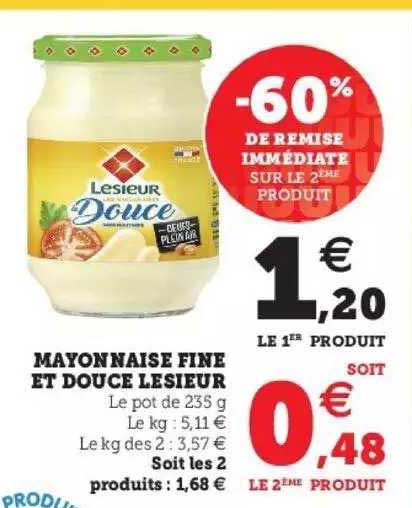 Mayonnaise Fine Et Douce Lesieur