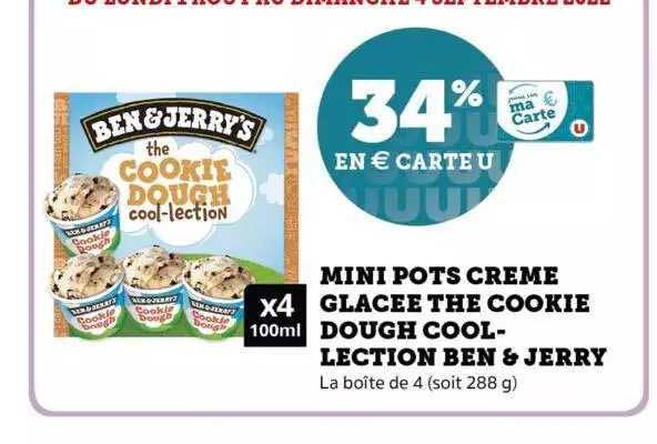 mini pots crème glacée the cookie dough cool-lection ben & jerry