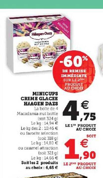 minicups crème glacée häagen dazs