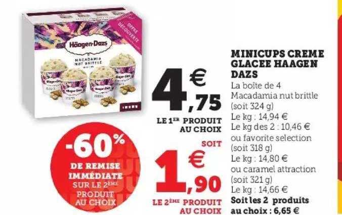 minicups crème glacée Häagen dazs
