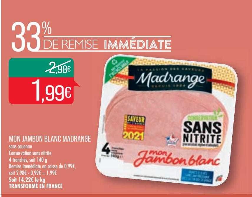 mon jambon blanc madrange