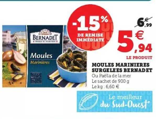 Moules Mariniéres Surgelées Bernadet