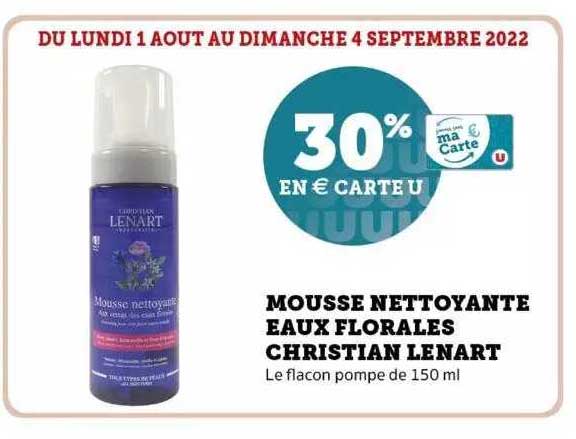 mousse nettoyante eaux florales christian lenart