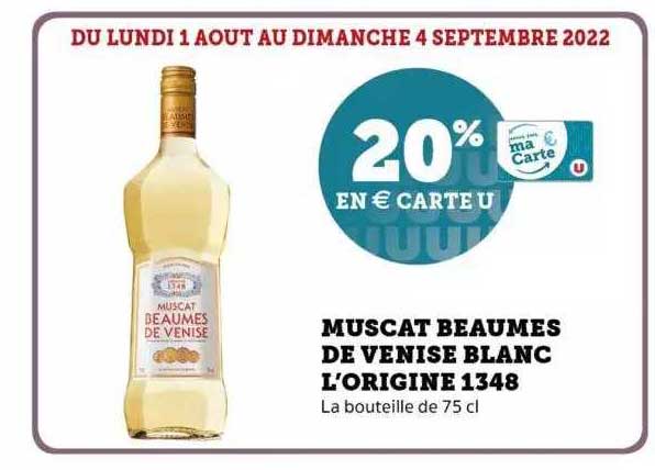 muscat beaumes de venise blanc l'origine 1348