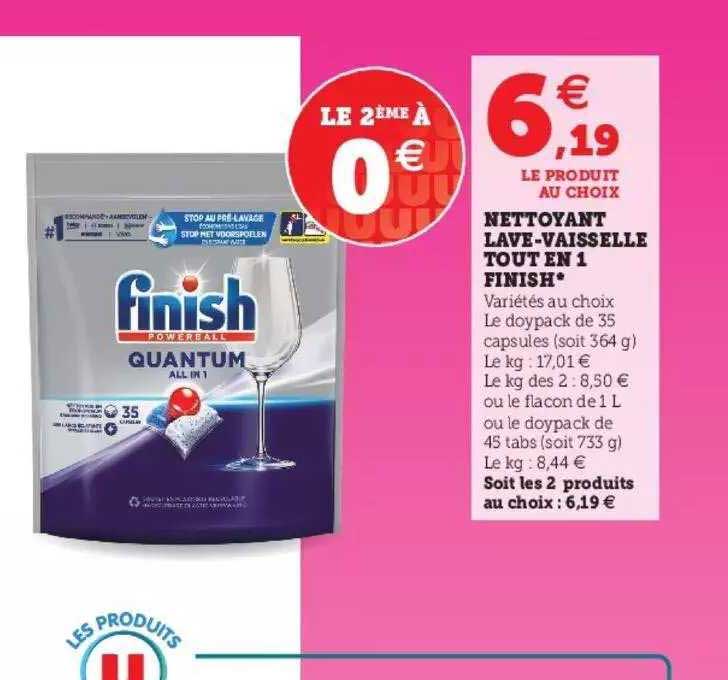 nettoyant lave-vaisselle tout en 1 finish
