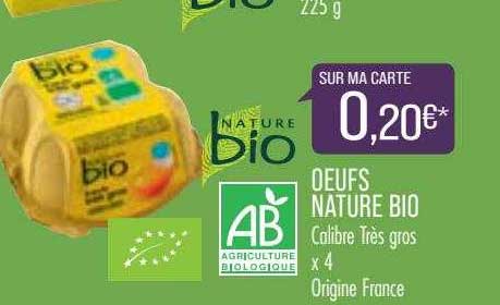 Oeufs Nature Bio Calibre Très Gros