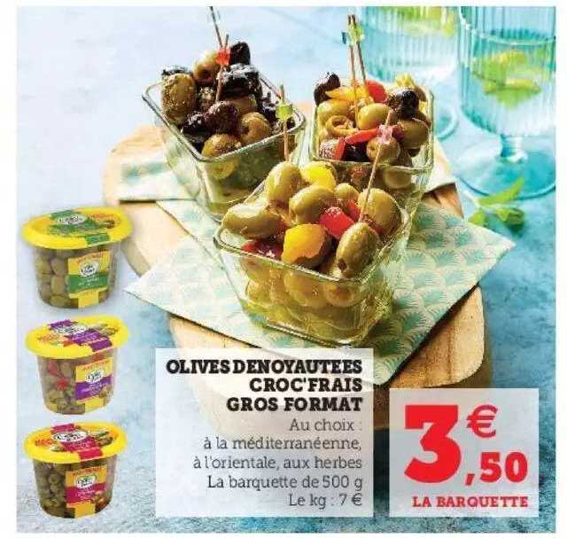 olives d'enoyautées croc'frais gros format