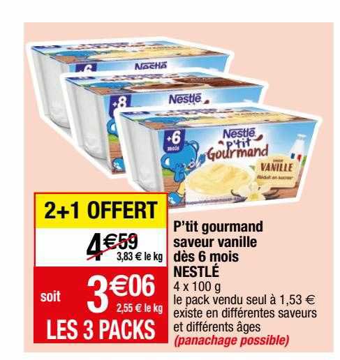 P'tit Gourmand Saveur Vanille Dès 6 Mois Nestlé