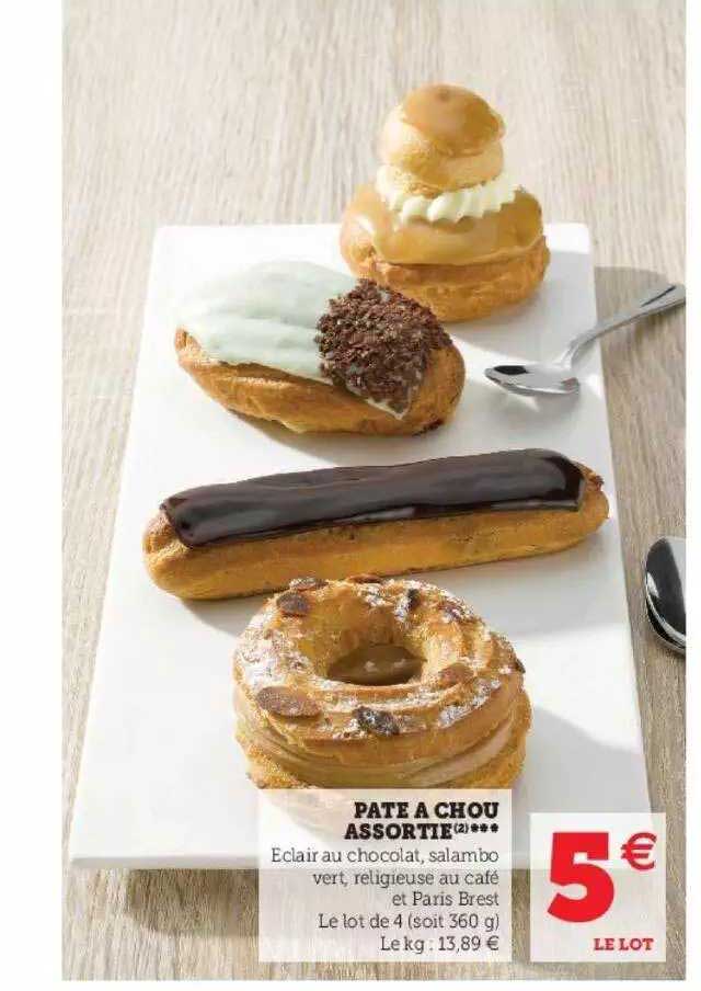 pâte à chou assortie