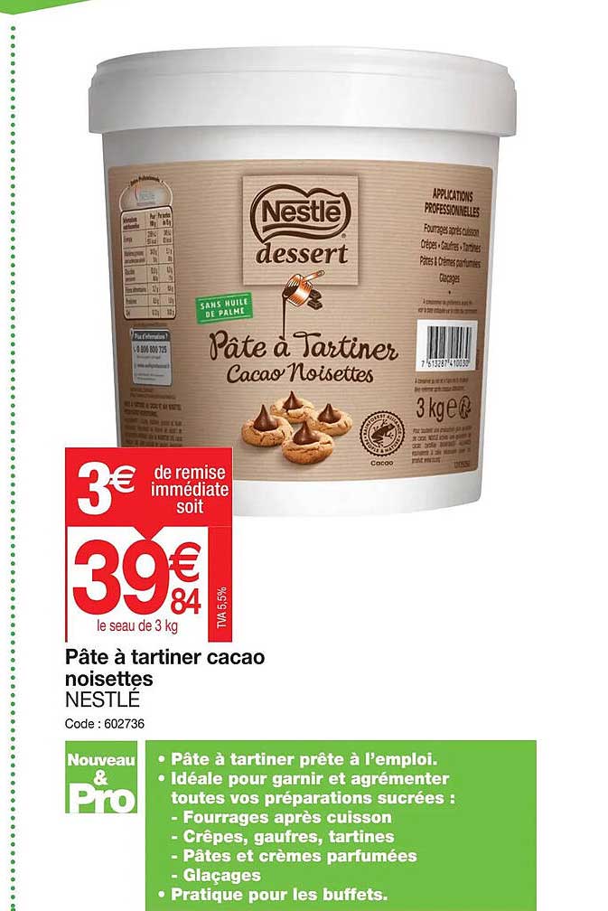Pâte à Tartiner Cacao Noisettes Nestlé