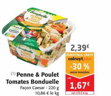 Penne & Poulet Tomates Bonduelle