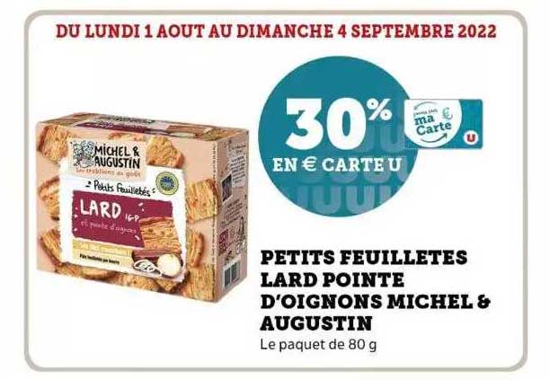 Petits Feuilletés Lard Pointe D'oignons Michel & Augustin