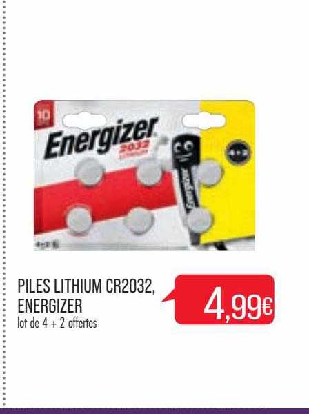 Piles Lithium Cr2032, Energizer
