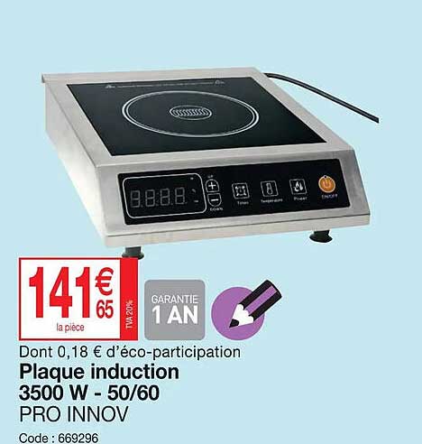 plaque induction 3500 w - 50-60 pro innov