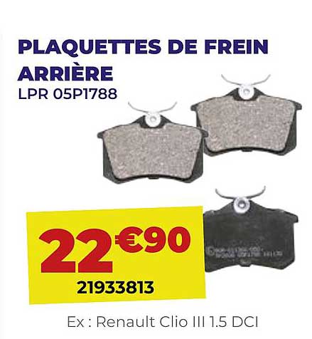 Plaquettes De Frein Arrière Lpr 05p1788