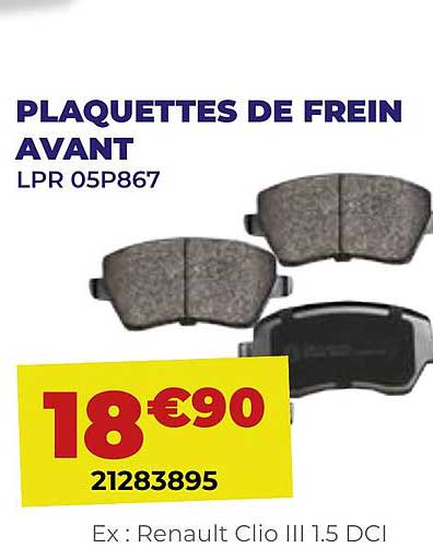 plaquettes de frein avant