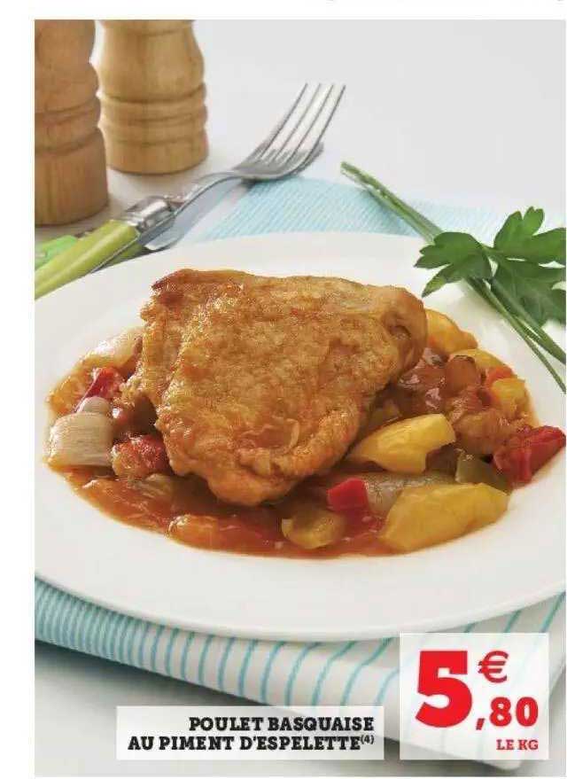 poulet basquaqise au piment d'espelette