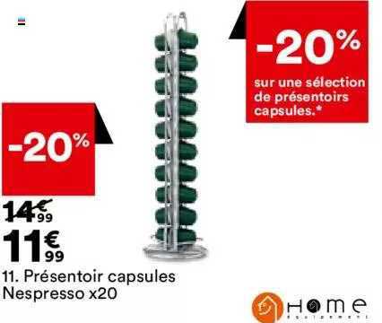 présentoir capsules nespresso x20