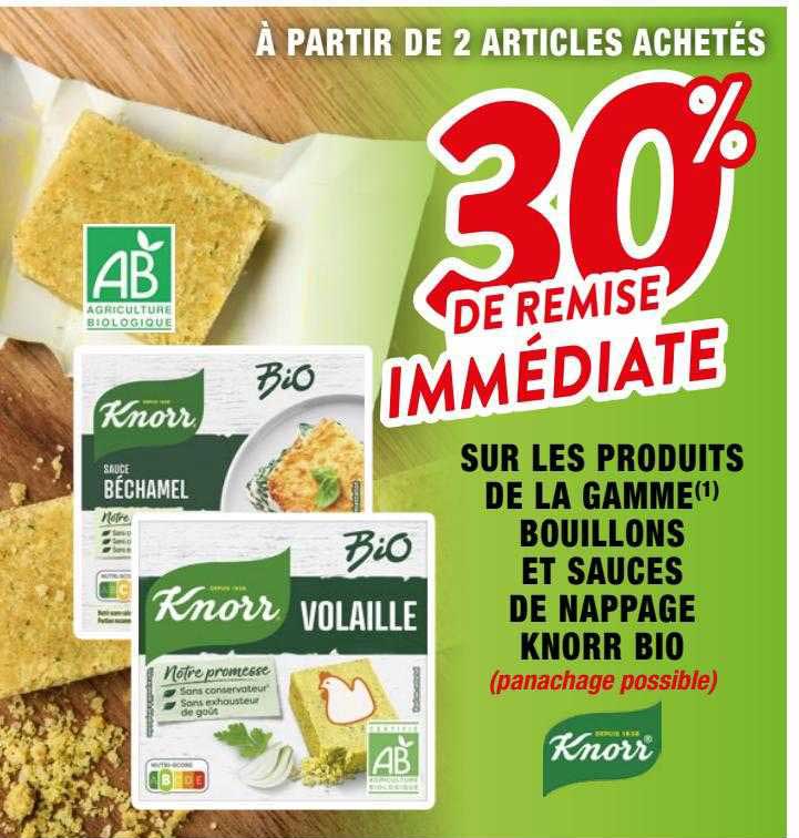produits de la gamme bouillons et sauces de nappage knorr bio