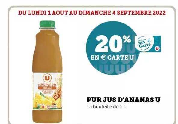 pur jus d'ananas u
