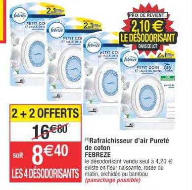 rafraîchisseur d'air pureté de coton febreze
