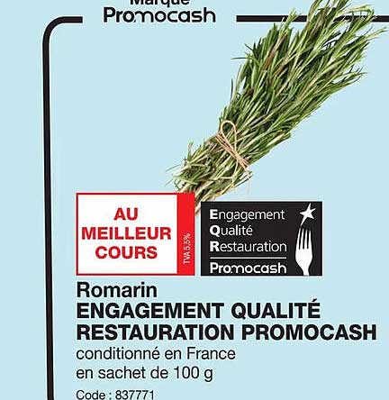 romarin engagement qualité restauration promocash