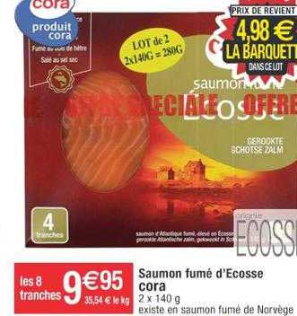 saumon fumé d'écosse cora