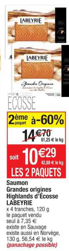 saumon grandes origines highlands d'écosse labeyrie